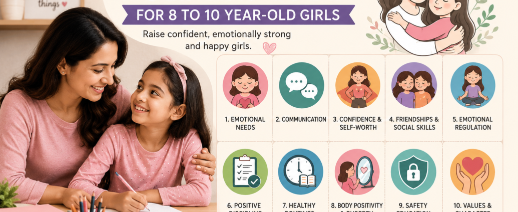 Positive Parenting Guide for Girls Age 8 to 10