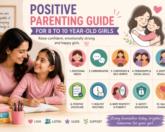 Positive Parenting Guide for Girls Age 8 to 10