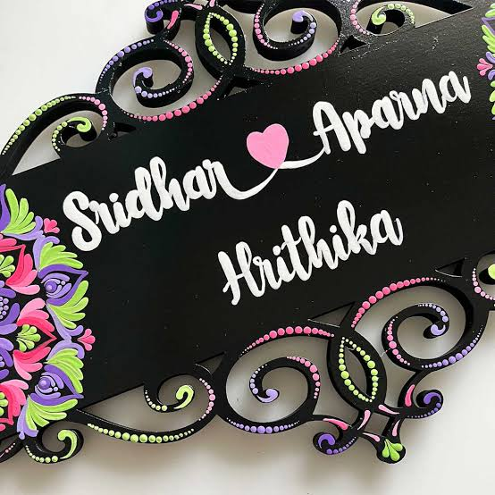 wooden name plate